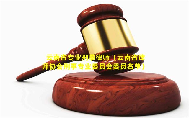 云南省专业刑事律师（云南省律师协会刑事专业委员会委员名单）